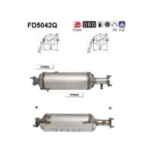 AS FD5042Q - Filtre à particules / à suie, échappement