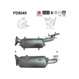 AS FD5045 - Filtre à particules / à suie, échappement