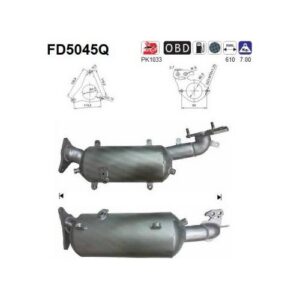 AS FD5045Q - Filtre à particules / à suie, échappement
