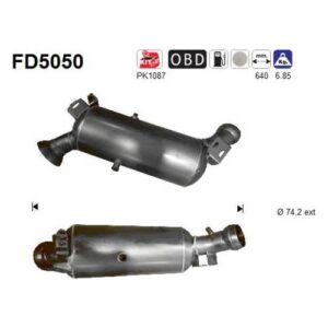 AS FD5050 - Filtre à particules / à suie, échappement