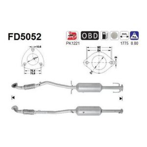 AS FD5052 - Filtre à particules / à suie, échappement