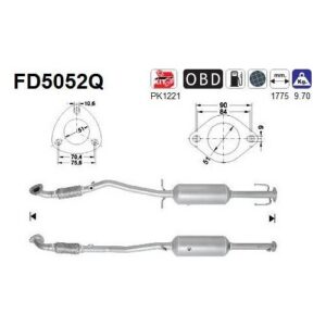 AS FD5052Q - Filtre à particules / à suie, échappement