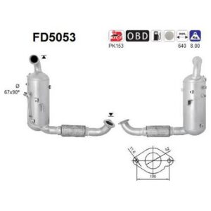 AS FD5053 - Filtre à particules / à suie, échappement
