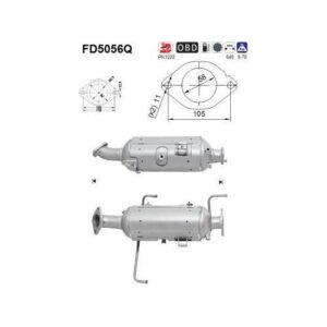 AS FD5056Q - Filtre à particules / à suie, échappement