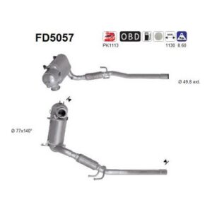 AS FD5057 - Filtre à particules / à suie, échappement