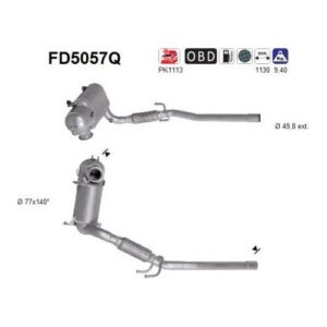 AS FD5057Q - Filtre à particules / à suie, échappement