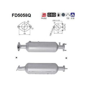 AS FD5058Q - Filtre à particules / à suie, échappement