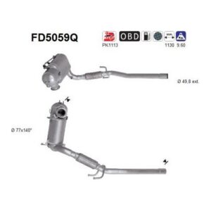 AS FD5059Q - Filtre à particules / à suie, échappement