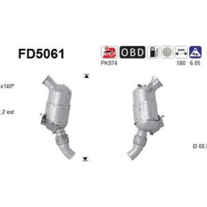 AS FD5061 - Filtre à particules / à suie, échappement
