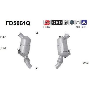 AS FD5061Q - Filtre à particules / à suie, échappement