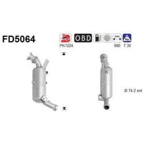 AS FD5064 - Filtre à particules / à suie, échappement