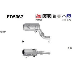AS FD5067 - Filtre à particules / à suie, échappement