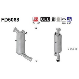 AS FD5068 - Filtre à particules / à suie, échappement