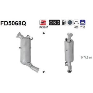 AS FD5068Q - Filtre à particules / à suie, échappement