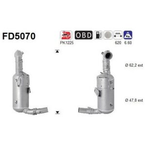 AS FD5070 - Filtre à particules / à suie, échappement