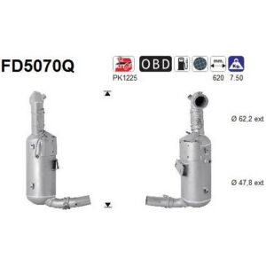 AS FD5070Q - Filtre à particules / à suie, échappement