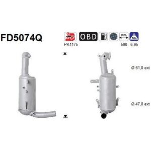 AS FD5074Q - Filtre à particules / à suie, échappement
