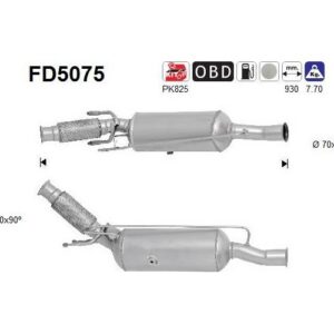 AS FD5075 - Filtre à particules / à suie, échappement