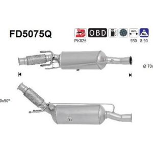 AS FD5075Q - Filtre à particules / à suie, échappement