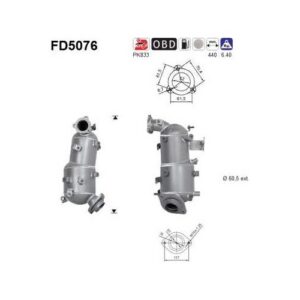 AS FD5076 - Filtre à particules / à suie, échappement