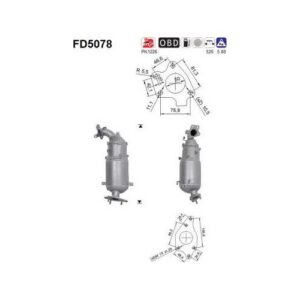 AS FD5078 - Filtre à particules / à suie, échappement