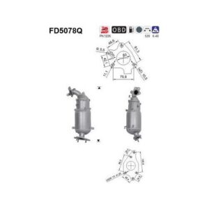 AS FD5078Q - Filtre à particules / à suie, échappement