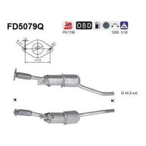 AS FD5079Q - Filtre à particules / à suie, échappement