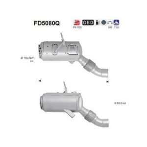 AS FD5080Q - Filtre à particules / à suie, échappement