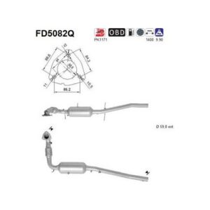 AS FD5082Q - Filtre à particules / à suie, échappement