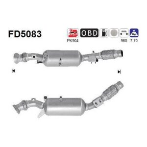 AS FD5083 - Filtre à particules / à suie, échappement