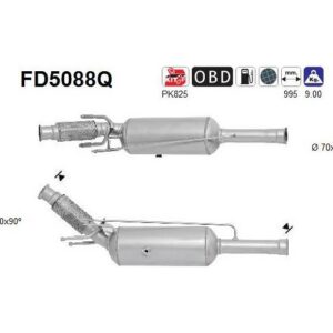 AS FD5088Q - Filtre à particules / à suie, échappement
