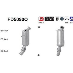 AS FD5090Q - Filtre à particules / à suie, échappement