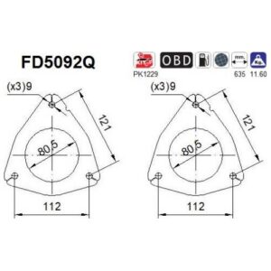 AS FD5092Q - Filtre à particules / à suie, échappement
