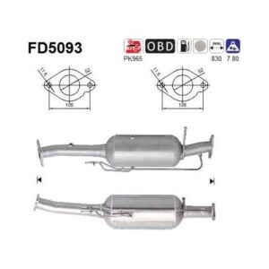 AS FD5093 - Filtre à particules / à suie, échappement
