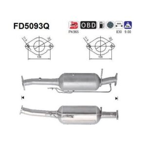 AS FD5093Q - Filtre à particules / à suie, échappement