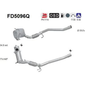AS FD5096Q - Filtre à particules / à suie, échappement