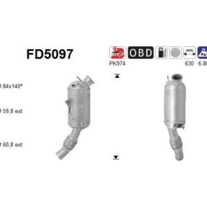 AS FD5097 - Filtre à particules / à suie, échappement