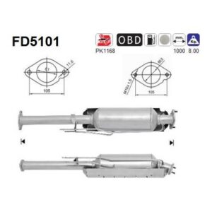 AS FD5101 - Filtre à particules / à suie, échappement