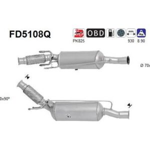 AS FD5108Q - Filtre à particules / à suie, échappement
