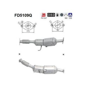 AS FD5109Q - Filtre à particules / à suie, échappement