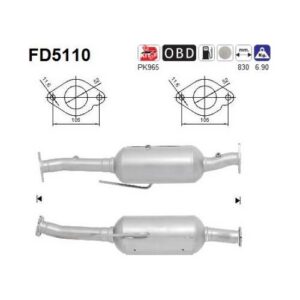 AS FD5110 - Filtre à particules / à suie, échappement