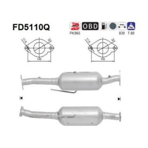 AS FD5110Q - Filtre à particules / à suie, échappement