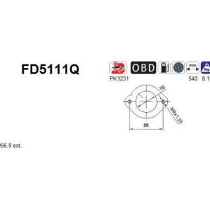 AS FD5111Q - Filtre à particules / à suie, échappement