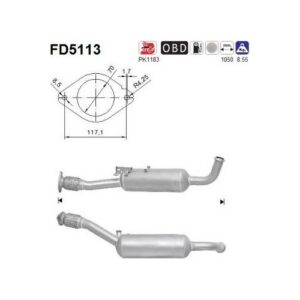AS FD5113 - Filtre à particules / à suie, échappement