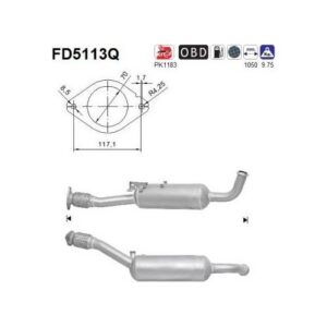 AS FD5113Q - Filtre à particules / à suie, échappement
