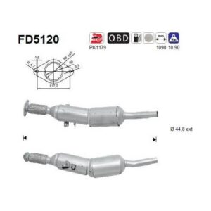 AS FD5120 - Filtre à particules / à suie, échappement