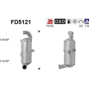 AS FD5121 - Filtre à particules / à suie, échappement