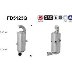 AS FD5123Q - Filtre à particules / à suie, échappement