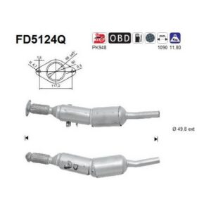 AS FD5124Q - Filtre à particules / à suie, échappement