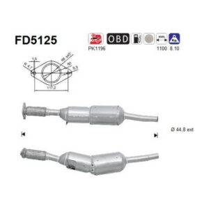 AS FD5125 - Filtre à particules / à suie, échappement